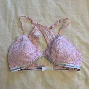 delicate baby pink bralette